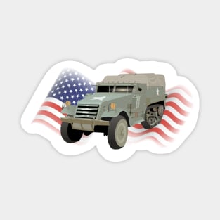 Patriotic M3 American WW2 Half-track Sticker